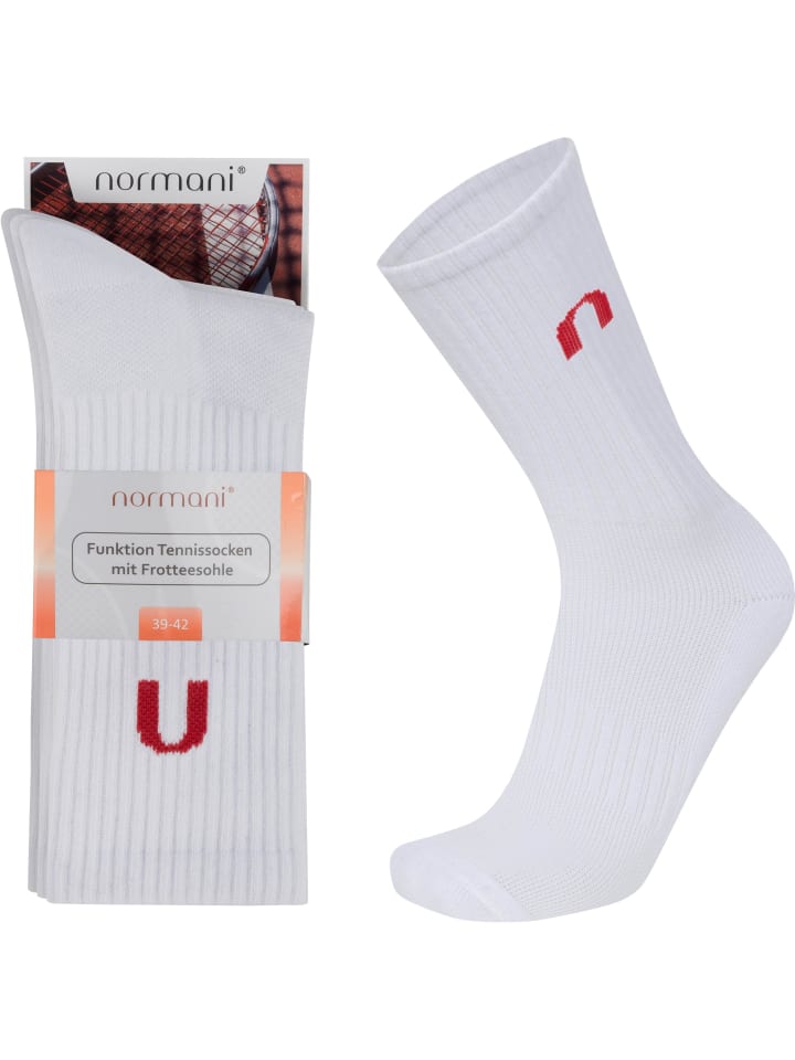 normani 4 Funktions Tennissocken mit Frotteesohle in Weiß günstig kaufen