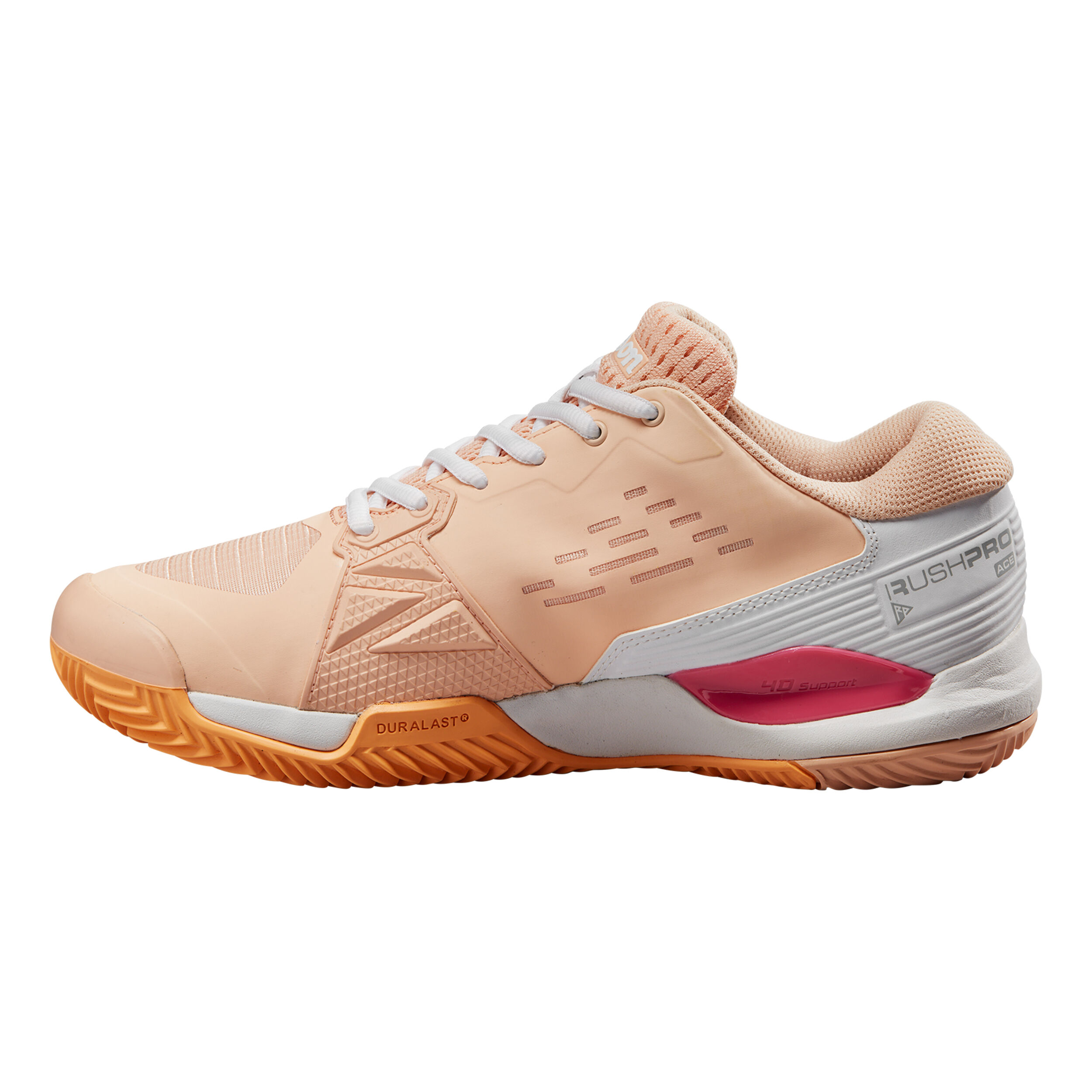 Rush Pro ACE CLY Sandplatzschuh Damen - Apricot, Weiß