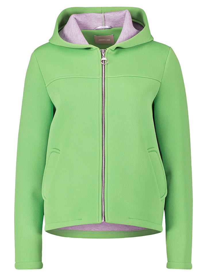 AMBER & JUNE Sweatjacke in Grün günstig kaufen