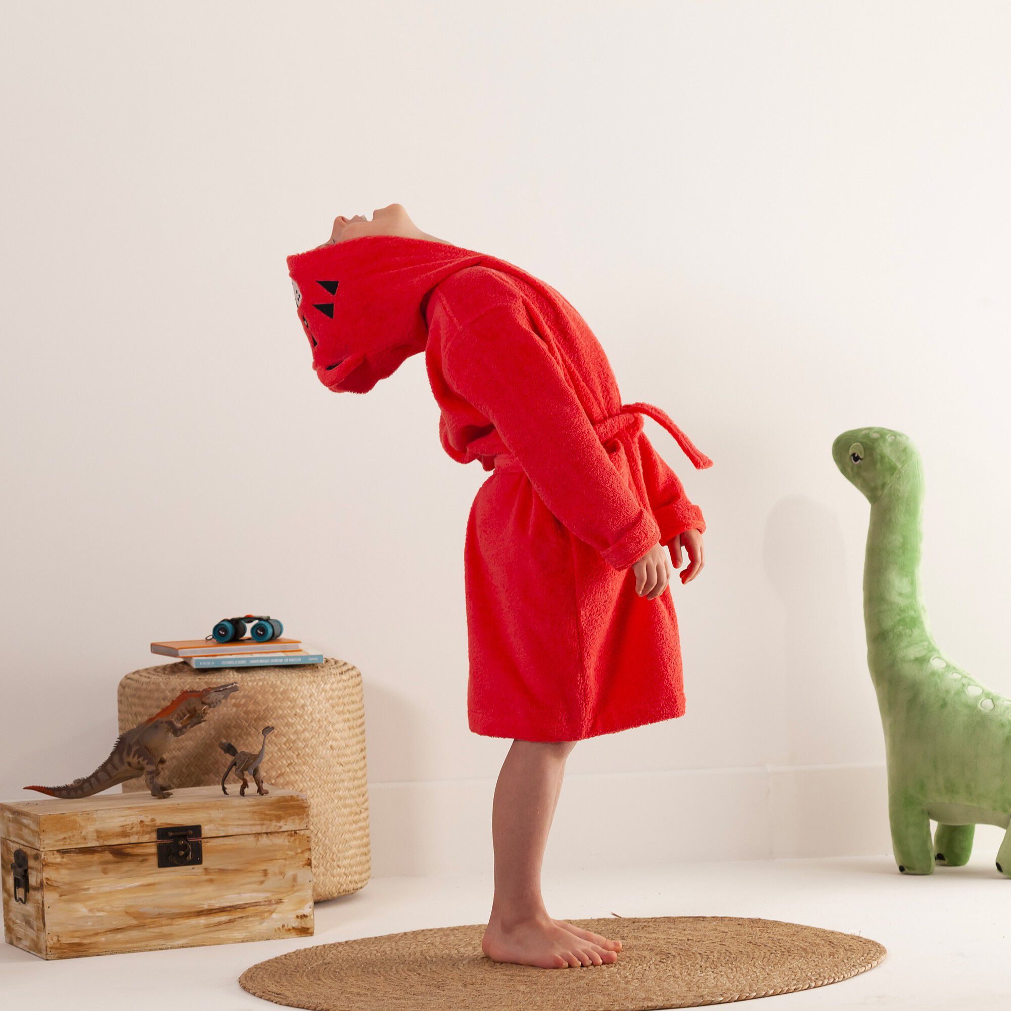 Peignoir de bain enfant tigre éponge coton