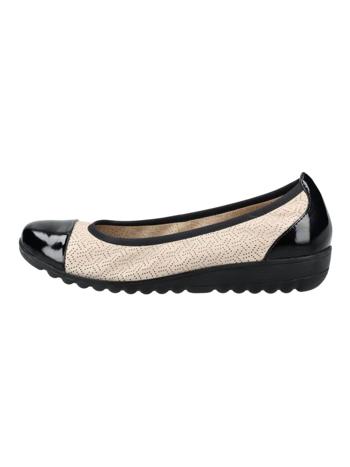 Caprice Ballerinas in Beige/Schwarz günstig kaufen