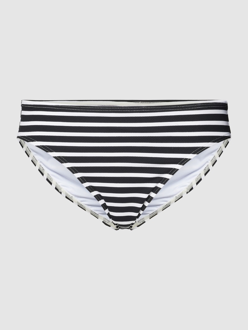 Bikini-Hose mit Streifenmuster Modell 'classic' in schwarz