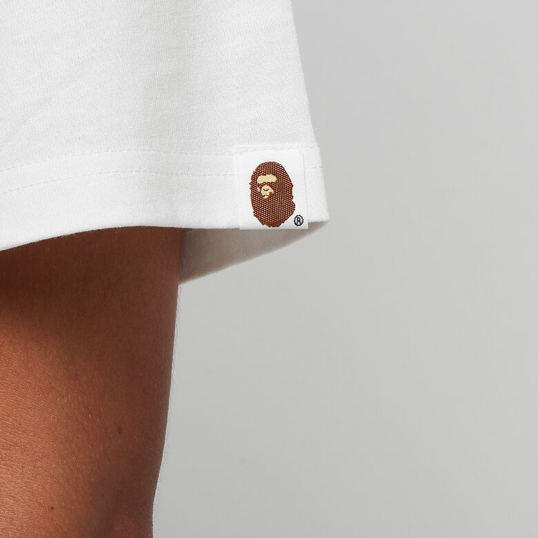 A Bathing Ape Overprinted Ape Head Tee M white