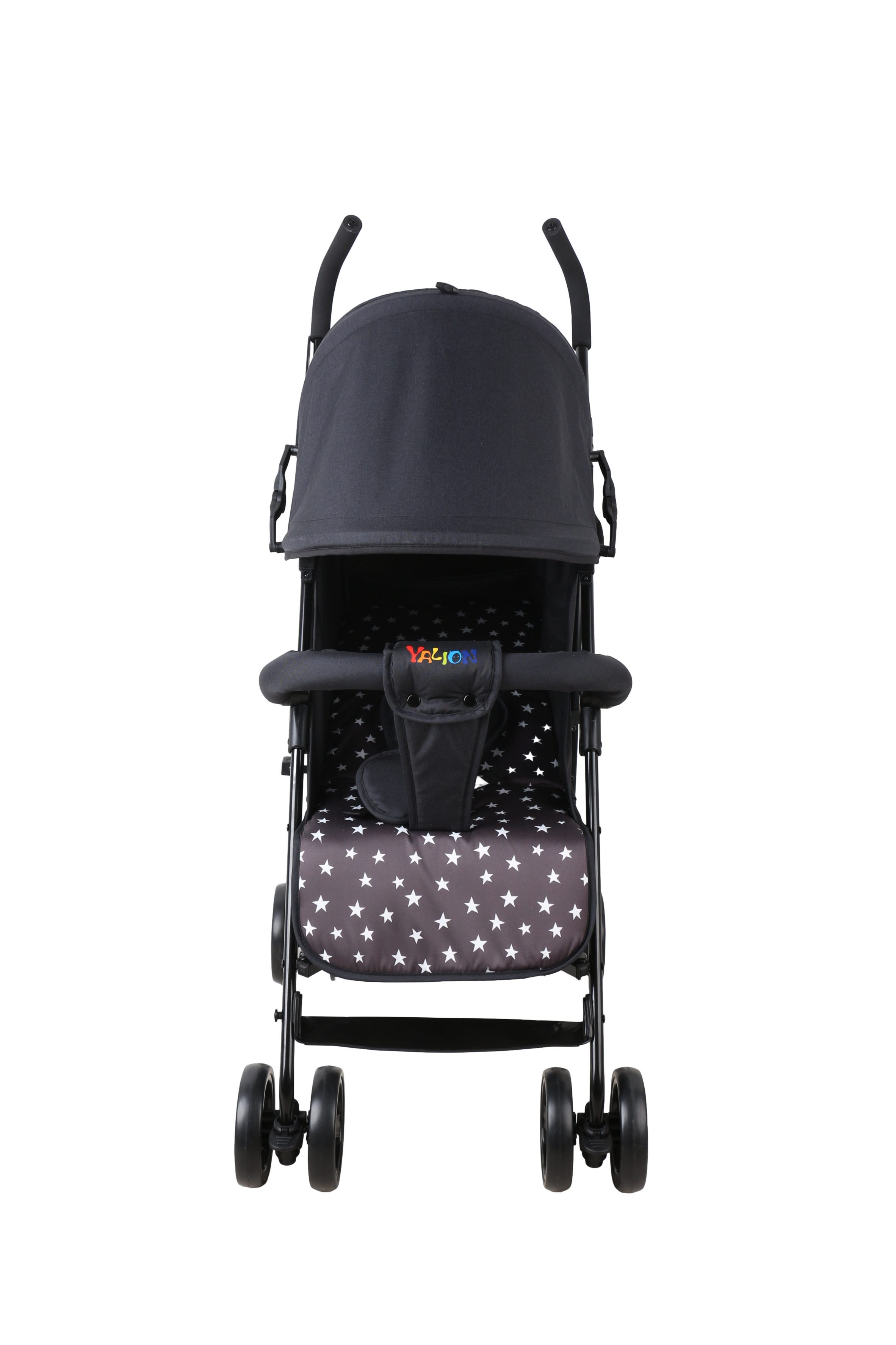 Yalion Kinder-Buggy Kinderwagen Buggy Reisebuggy Klein Zusammenklappbar bis 15kg, Schwarz