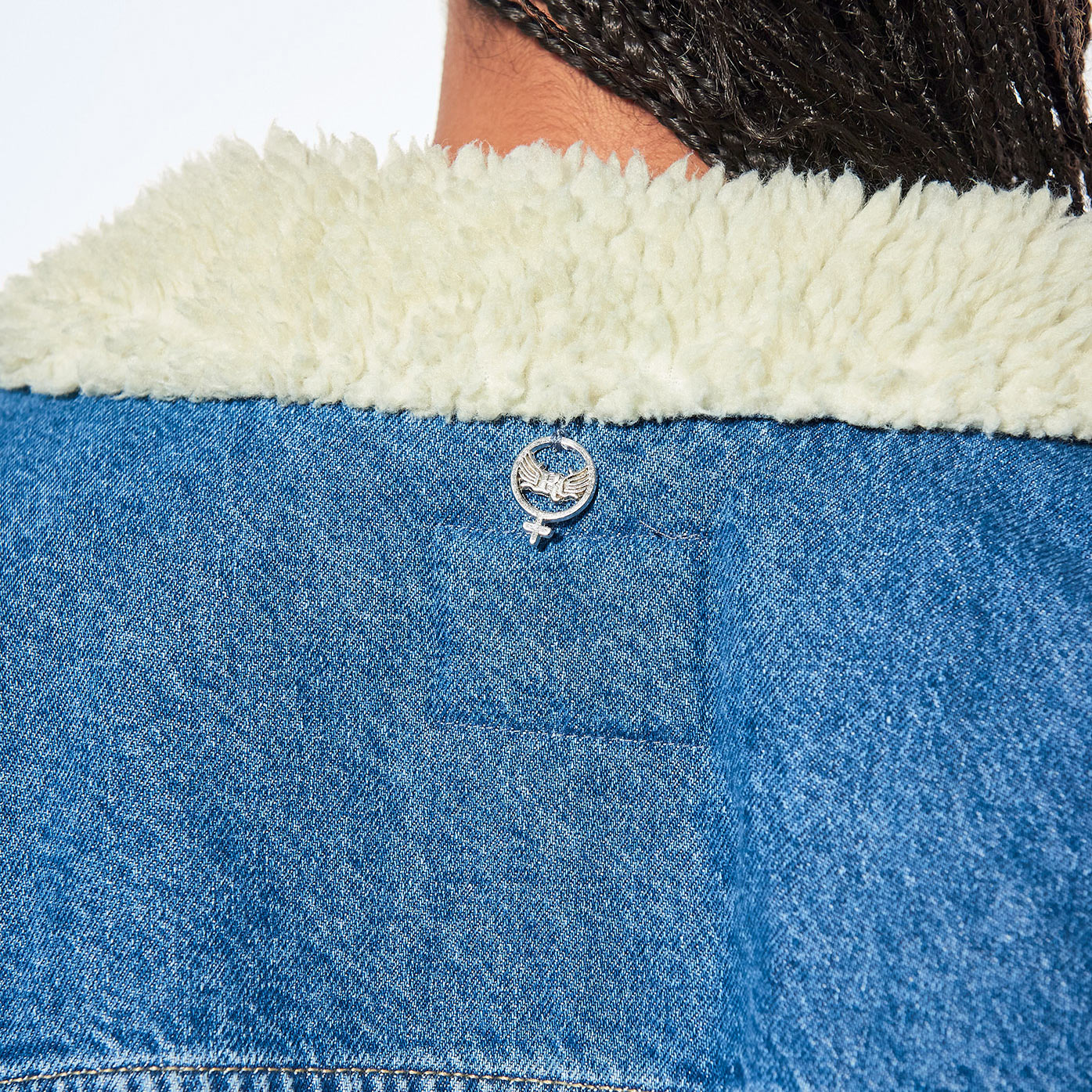 EMA    Veste en jean et sherpa Femme en 100% coton