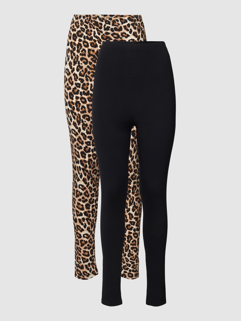 Umstands-Leggings mit Stretch-Anteil im 2er-Pack in schwarz