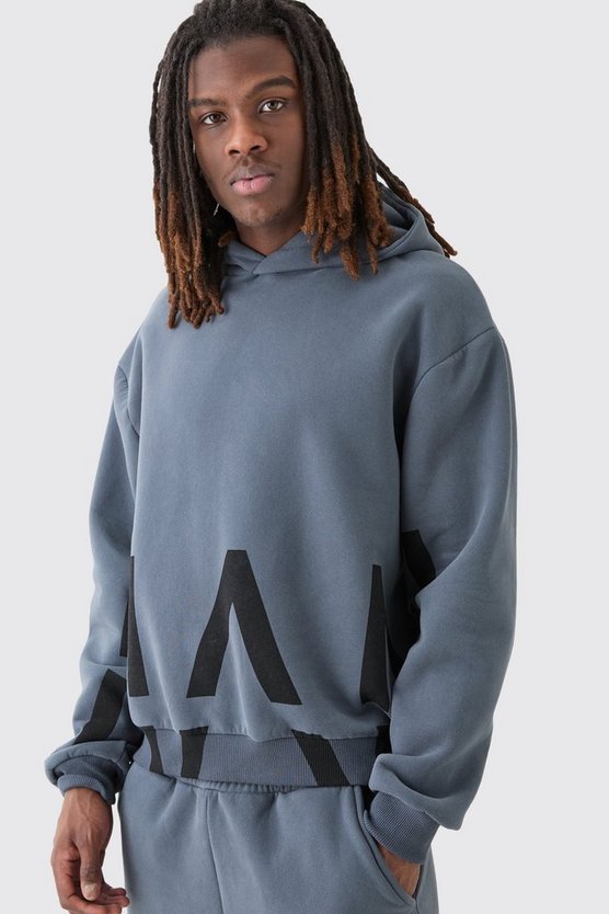 Kastiger Oversize Man Dash Trainingsanzug mit geteiltem Saum
