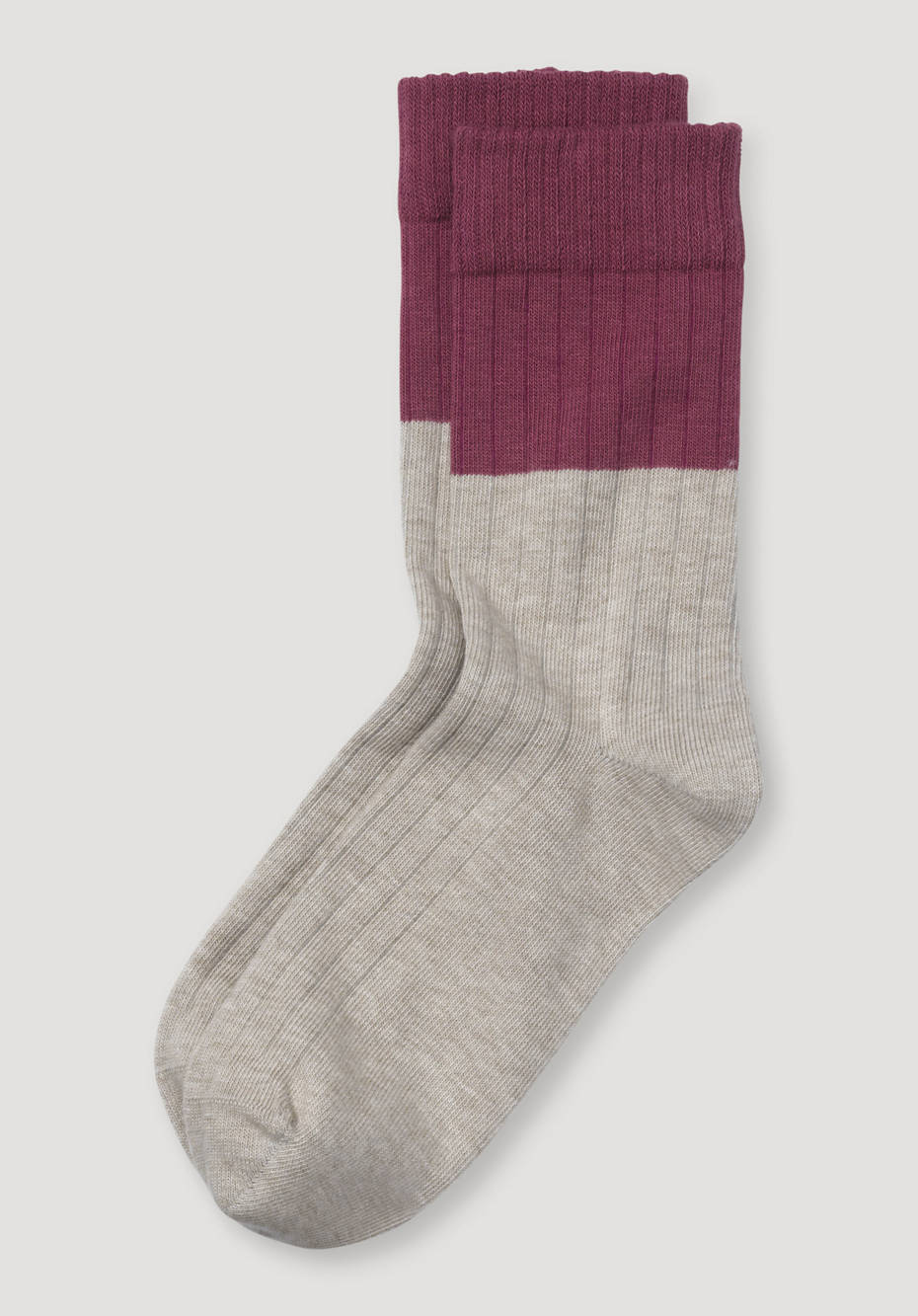 Rippsocke Bi-Color aus Bio-Baumwolle
