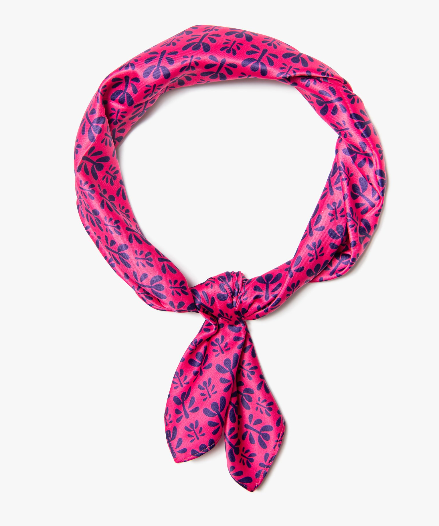 Foulard femme - Emballage cadeau - Furoshiki matière satinée rose | GEMO
