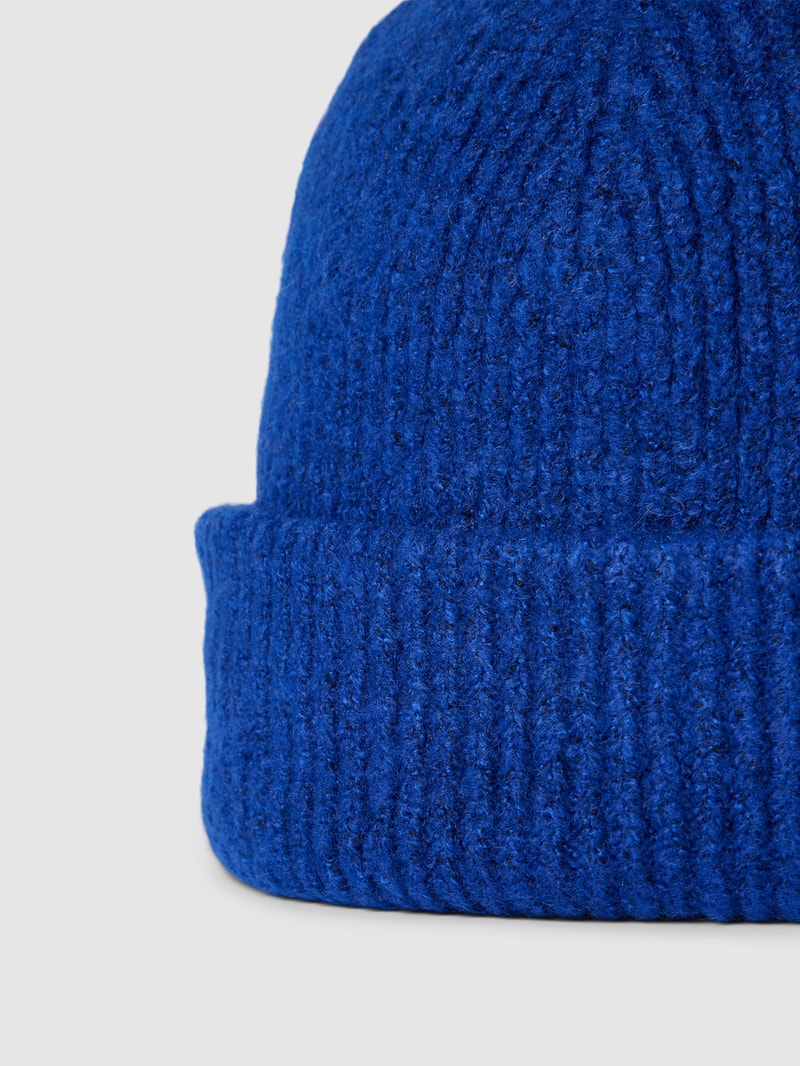 Strickmütze in Melange-Optik Modell 'PYRON' in ozean blau