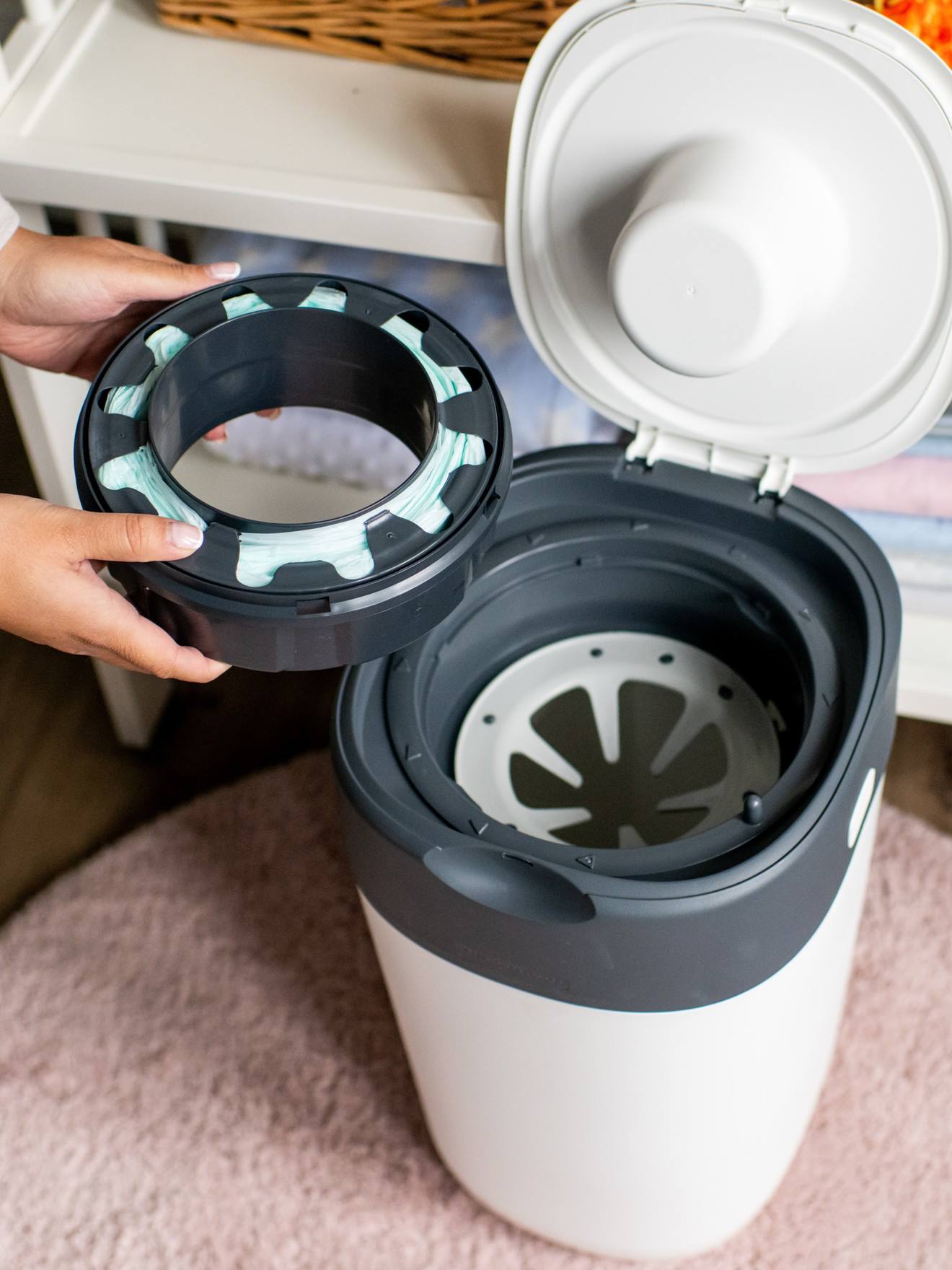 Tommee tippee Starter-Set: Windeleimer Twist & Click + 6 Nachfüllkassetten TOMMEE TIPPEE - weiß