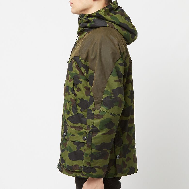 A Bathing Ape x Barbour 1st Camo Bedale Snowboard Jacket green