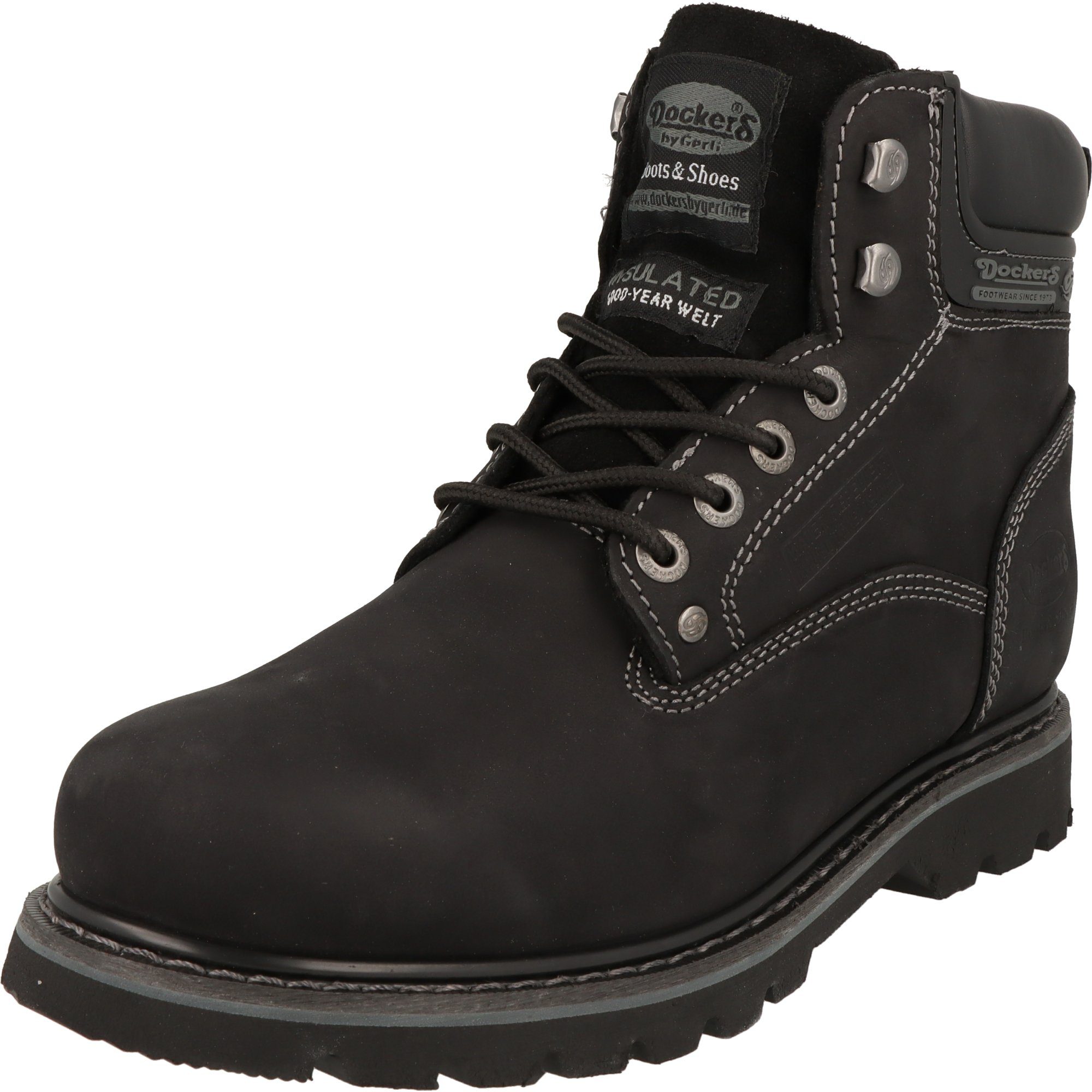 Dockers by Gerli Herren Schuhe Boots 23DA004 Leder Schnürer Winterboots Wasserresistent