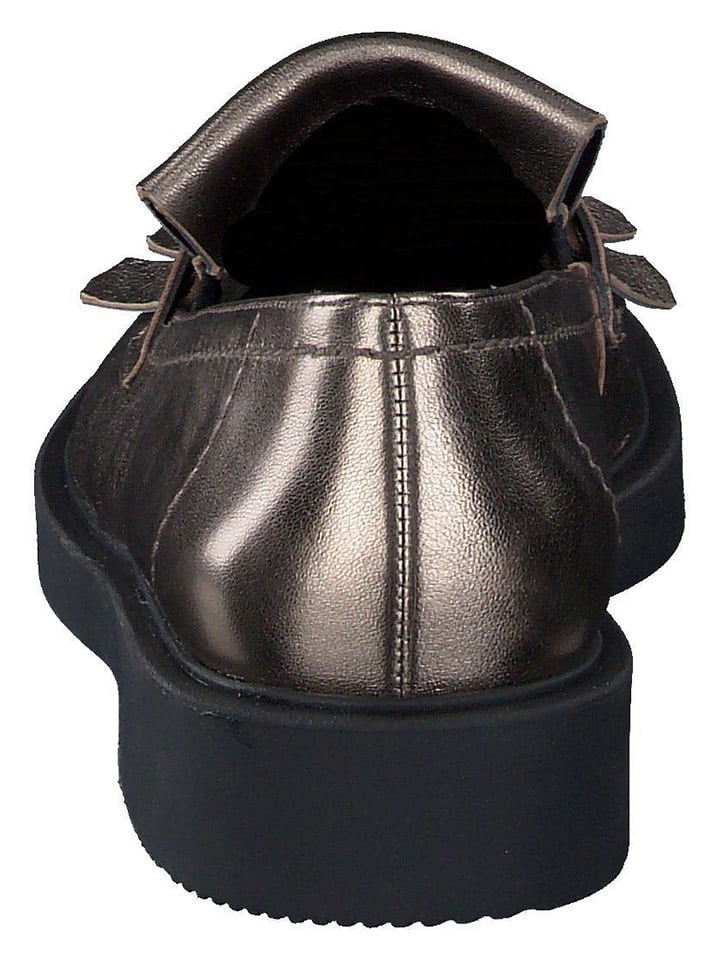 Paul Green Leder-Slipper  in Braun/ Gold günstig kaufen