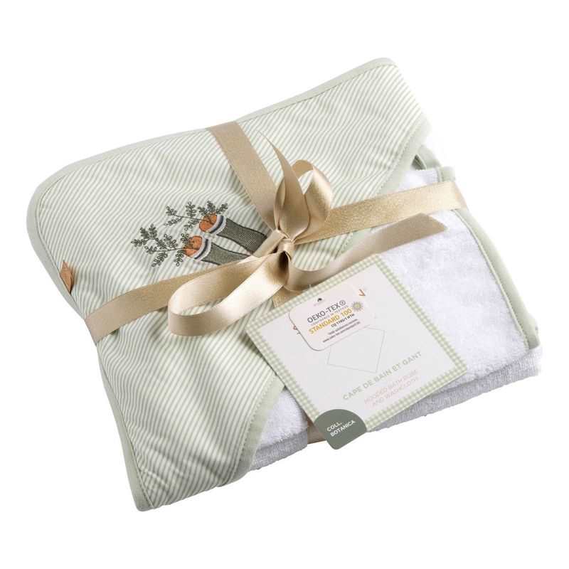 Cape de bain et gant Botanica