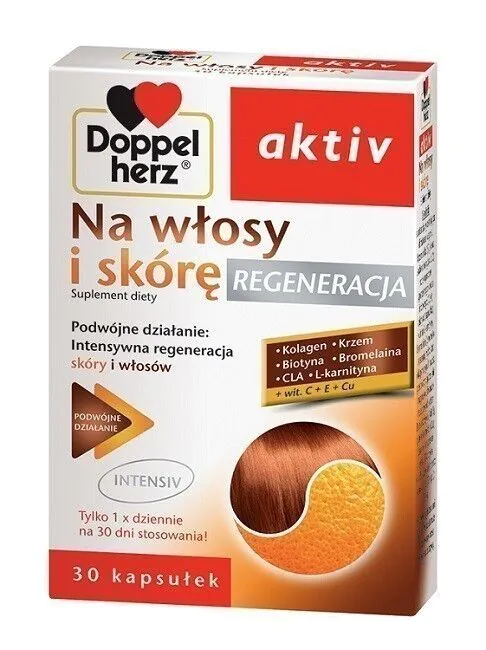 Doppelherz Aktiv plaukų ir odos regeneracija, kapsulės