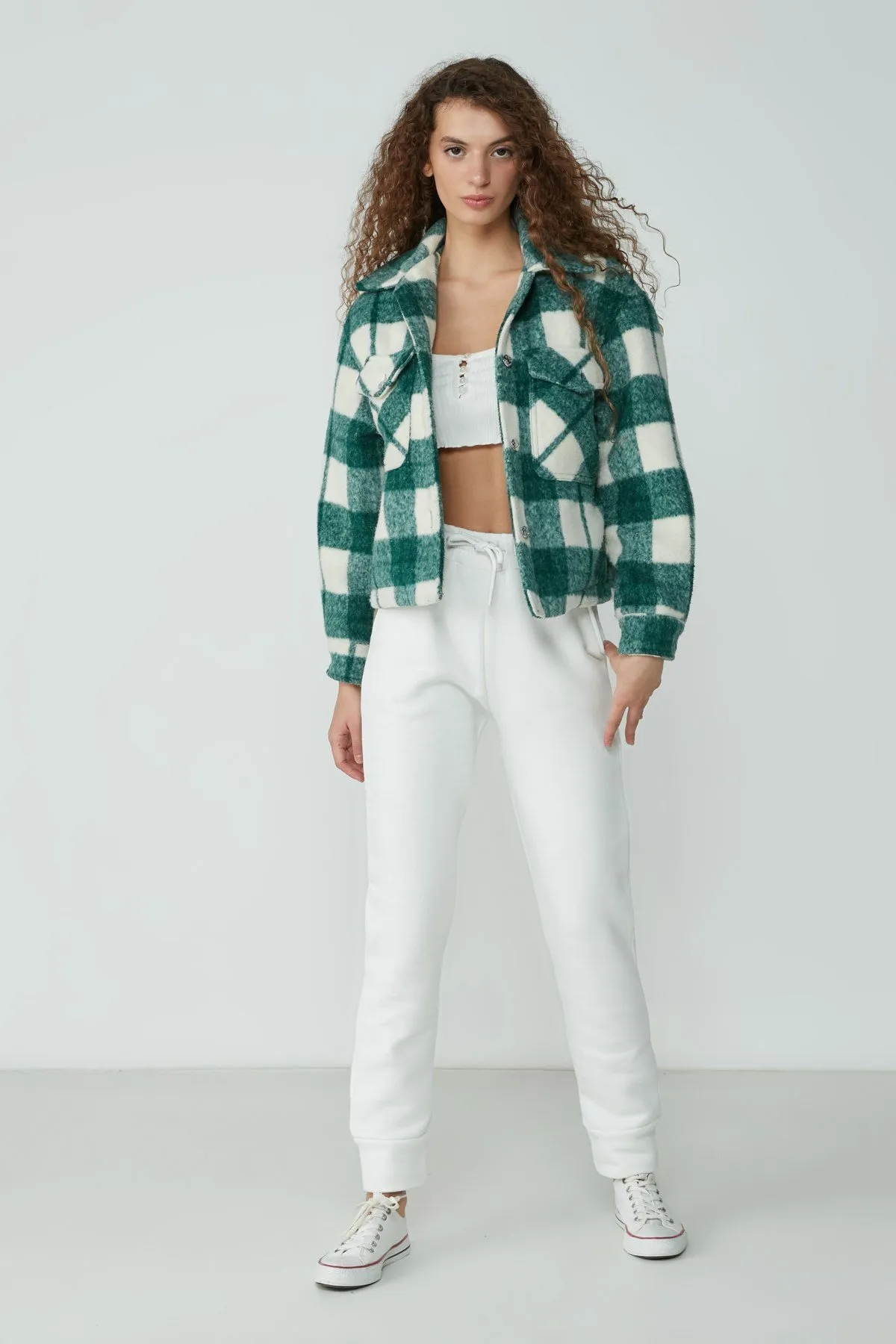 C&City  Jogginghose mit Bündchen am Bein, 903 Ecru