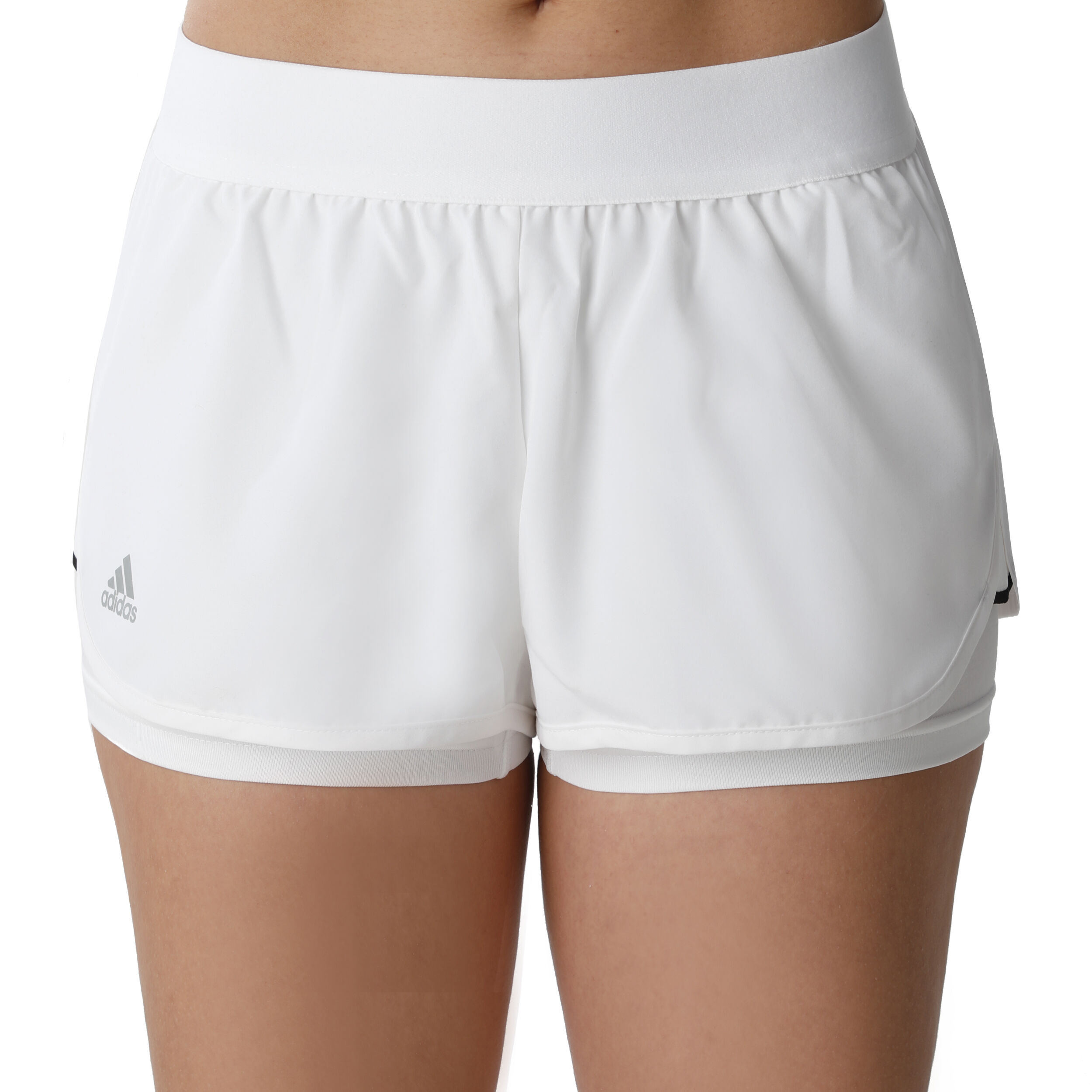 Club Shorts Damen - Weiß, Silber