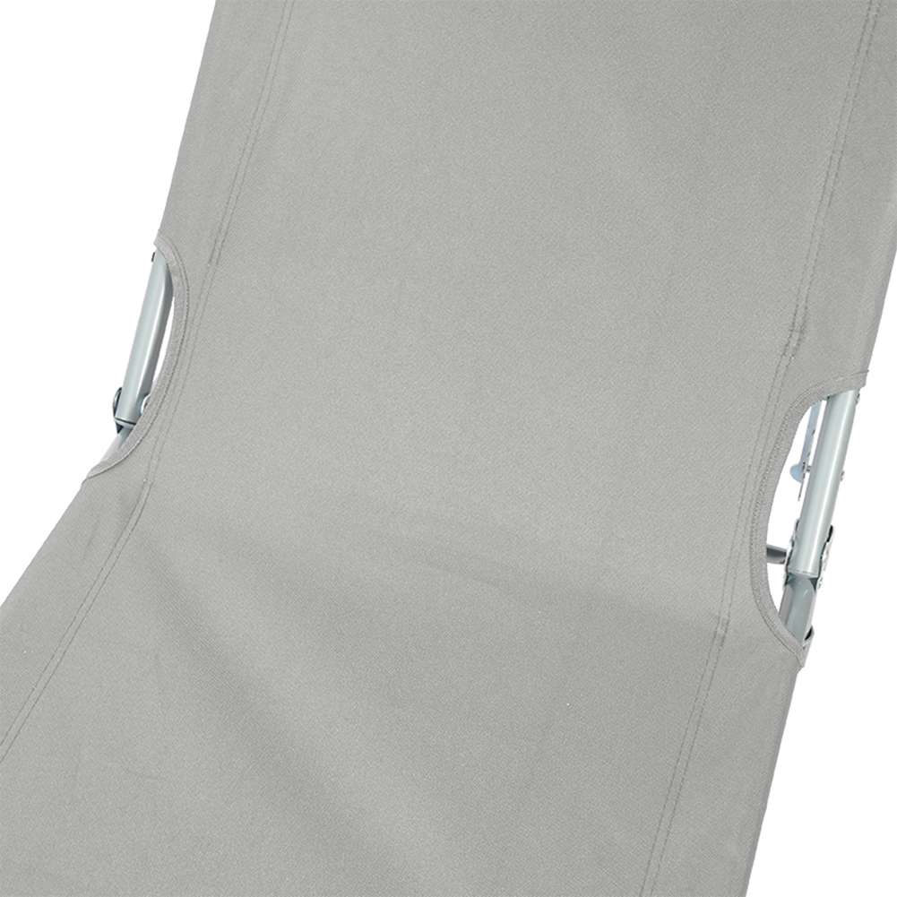 BIXENTE klappbare Gartenliege mit Sonnenschutz 188 cm 2er-Set grau