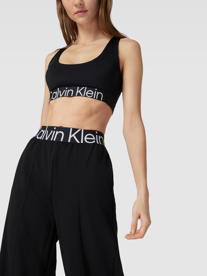 Bustier mit Racerback Modell 'Medium Support Sport' in schwarz