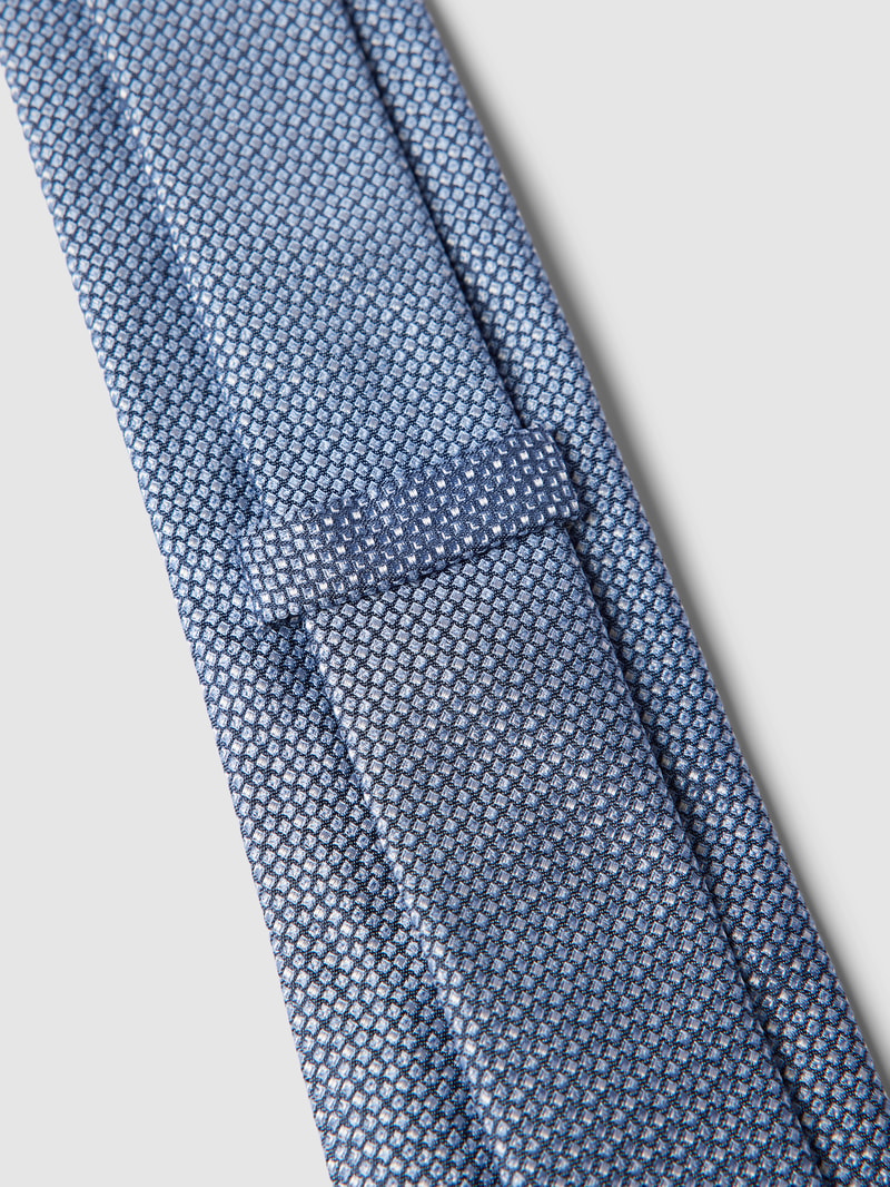 Krawatte aus Seide mit feinem Muster Modell 'Tie' in bleu