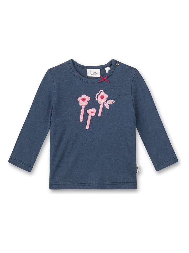 Sanetta Kidswear Longsleeve in Dunkelblau/ Rosa günstig kaufen