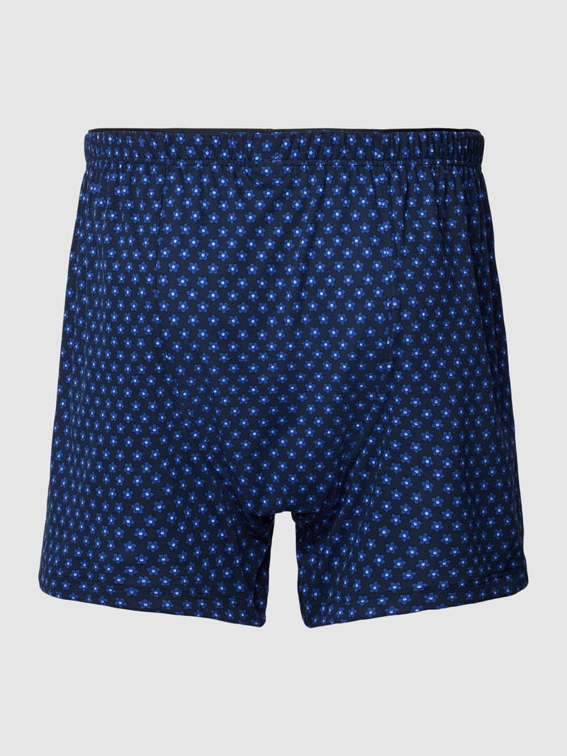 Boxershorts mit floralem Allover-Muster in blau