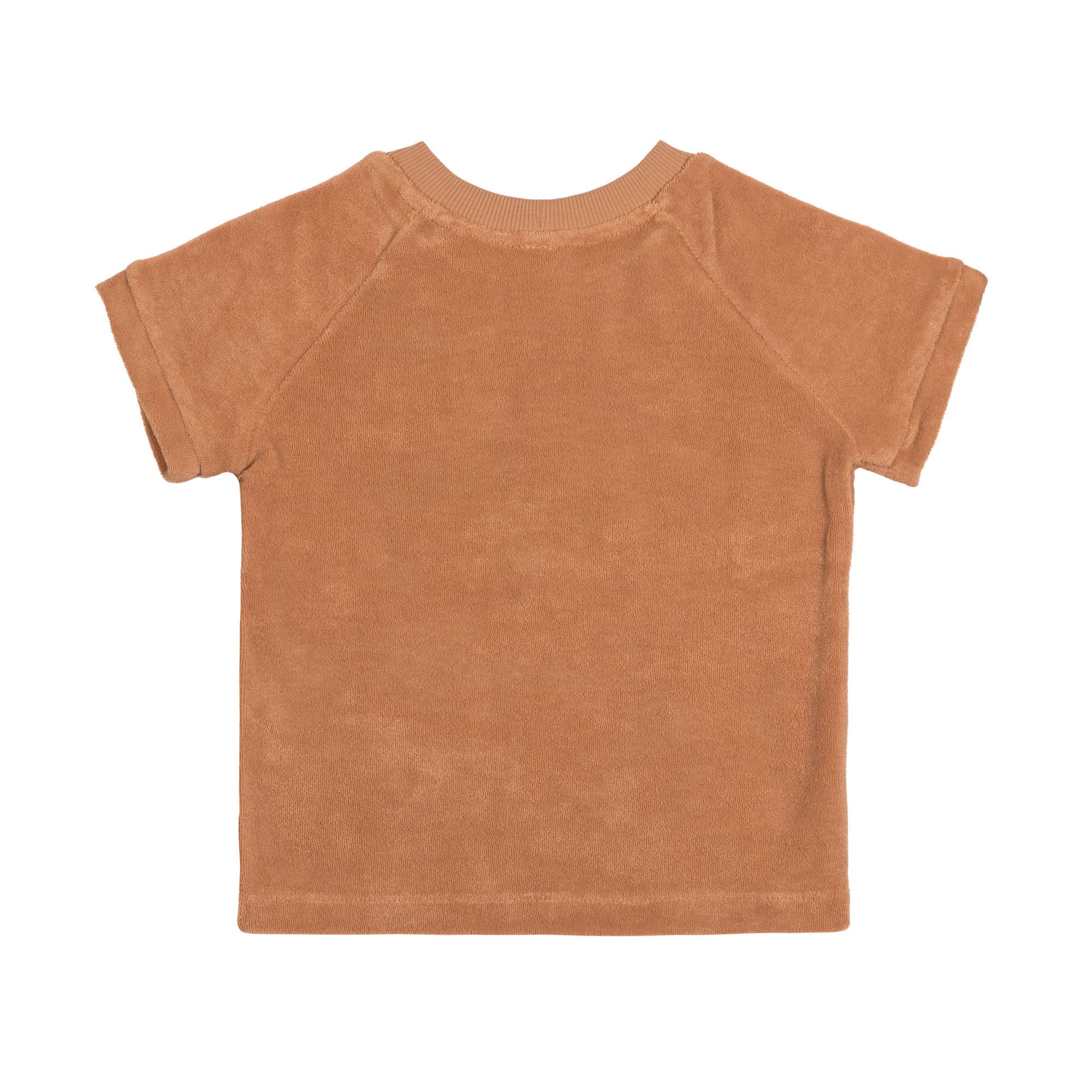 Frottee T-Shirt Kinder, Karamell