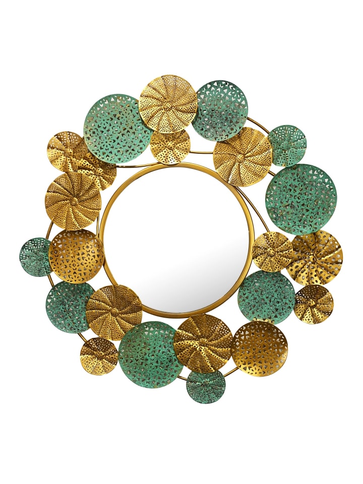 KADIMA DESIGN Wandspiegel Modern 80x77 cm Metall Design Hängespiegel Patina, günstig kaufen onesize
