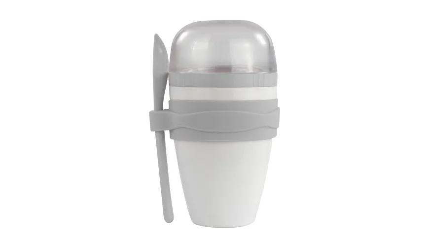 Moritz & Moritz Joghurt to Go Becher mit Löffel grau