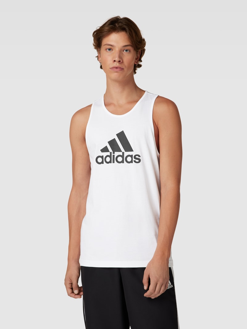 Tanktop mit Logo-Print in weiß