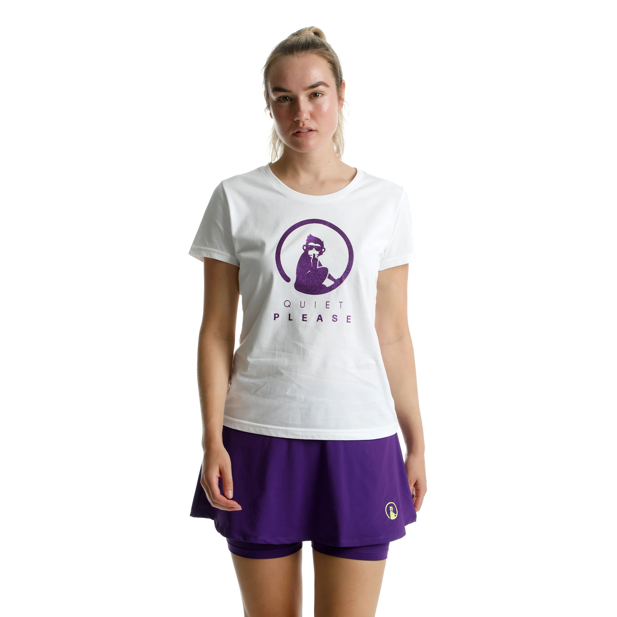 Baseline Glitter T-Shirt Damen - Weiß
