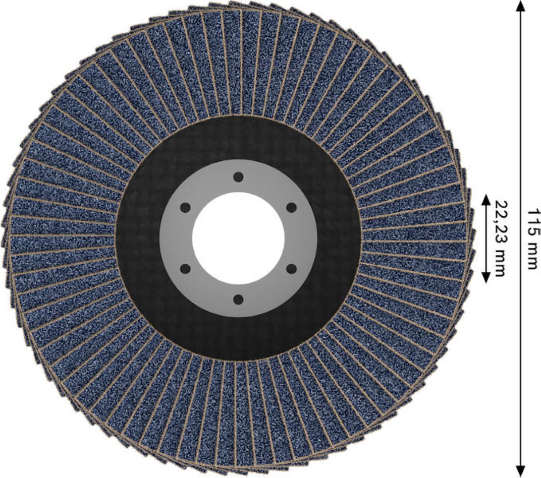 Bosch Blue Zubehör 2608626136 Lamellenschleifscheibe X451 Multi Material Ø115 mm Körnung 120 gerade Ausführung