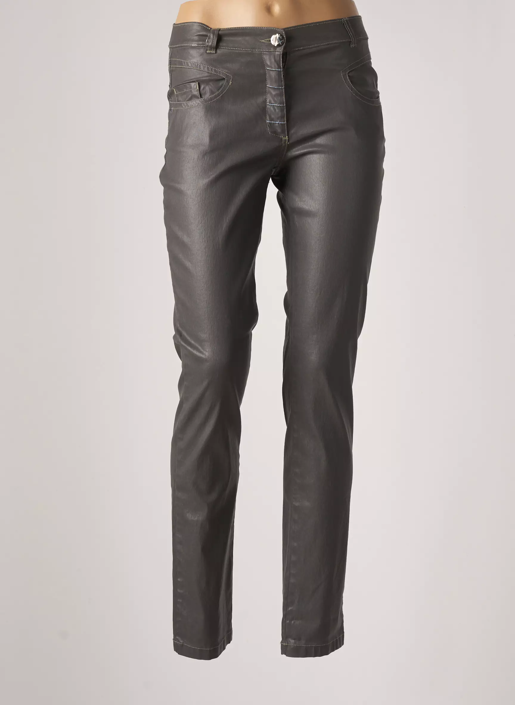 Aventures Des Toiles Pantalons Slim Femme couleur gris