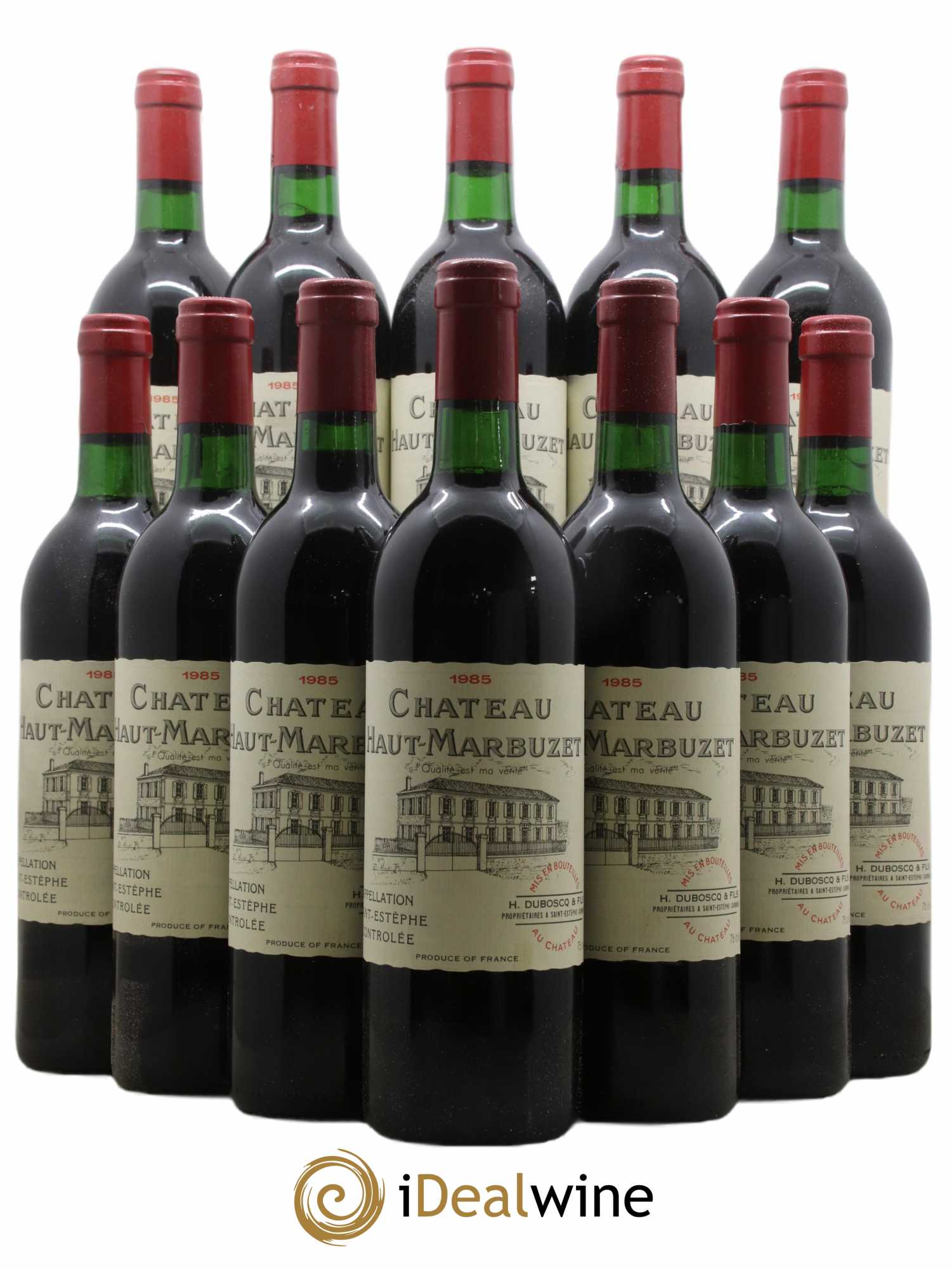 Château Haut Marbuzet  1985 - Lot de 12 Bouteilles