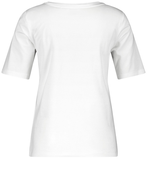 T-Shirt mit dekorativer Ausschnittblende