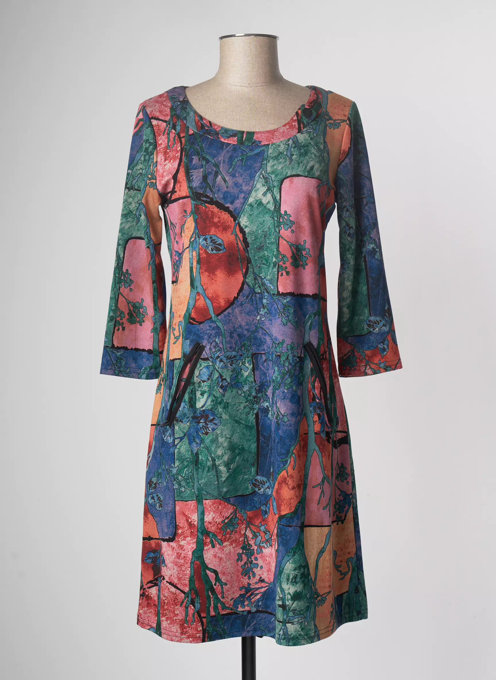 Invisible Robes Mi Longues Femme couleur bleu