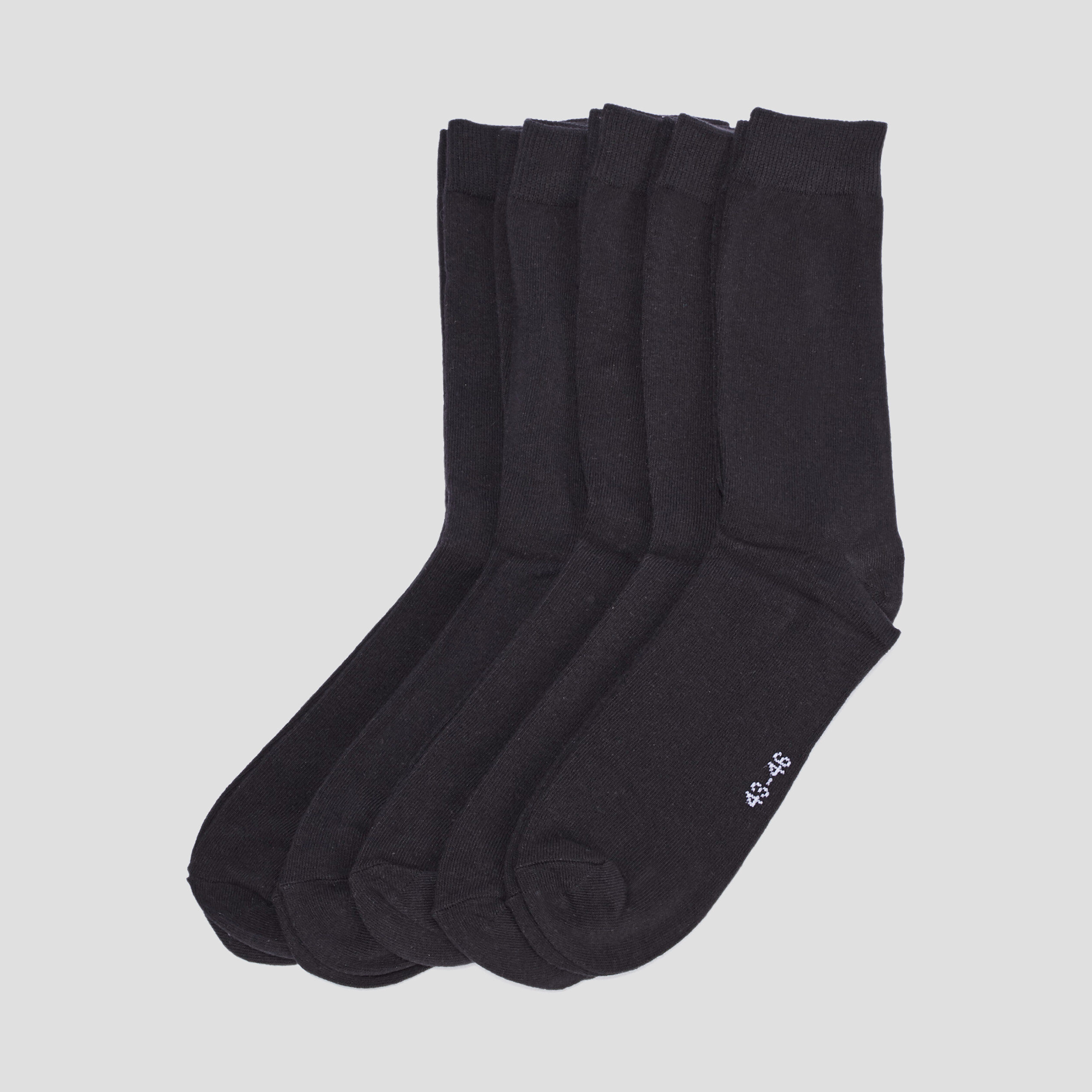 Lot 5 paires chaussettes noir homme | La Halle