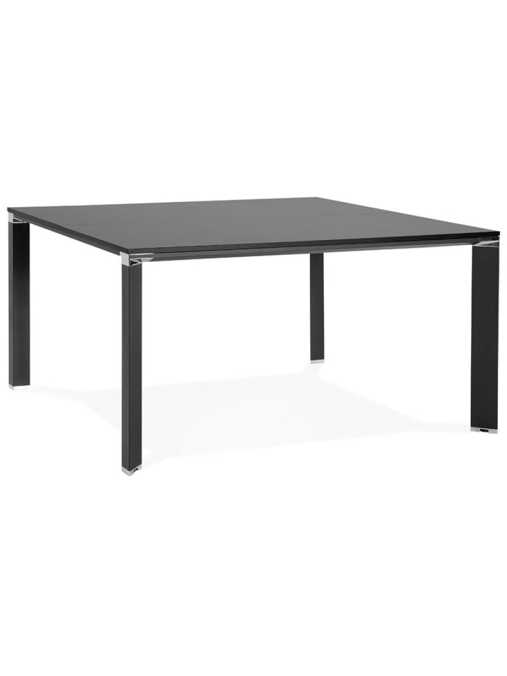 KADIMA DESIGN Schreibtisch Quadrat 140x140 cm Konferenztisch modern, Büromöbel in Schwarz günstig kaufen