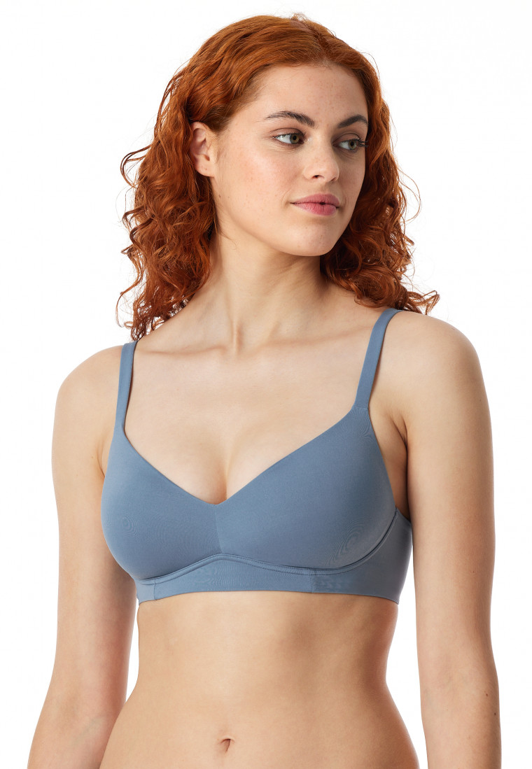 Soft-BH mit Schale und gleitenden Cups blaugrau - Unique Micro