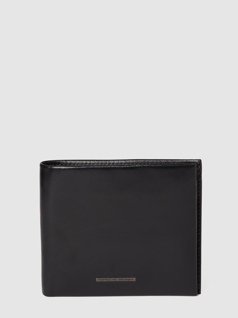 Portemonnaie aus Leder in schwarz