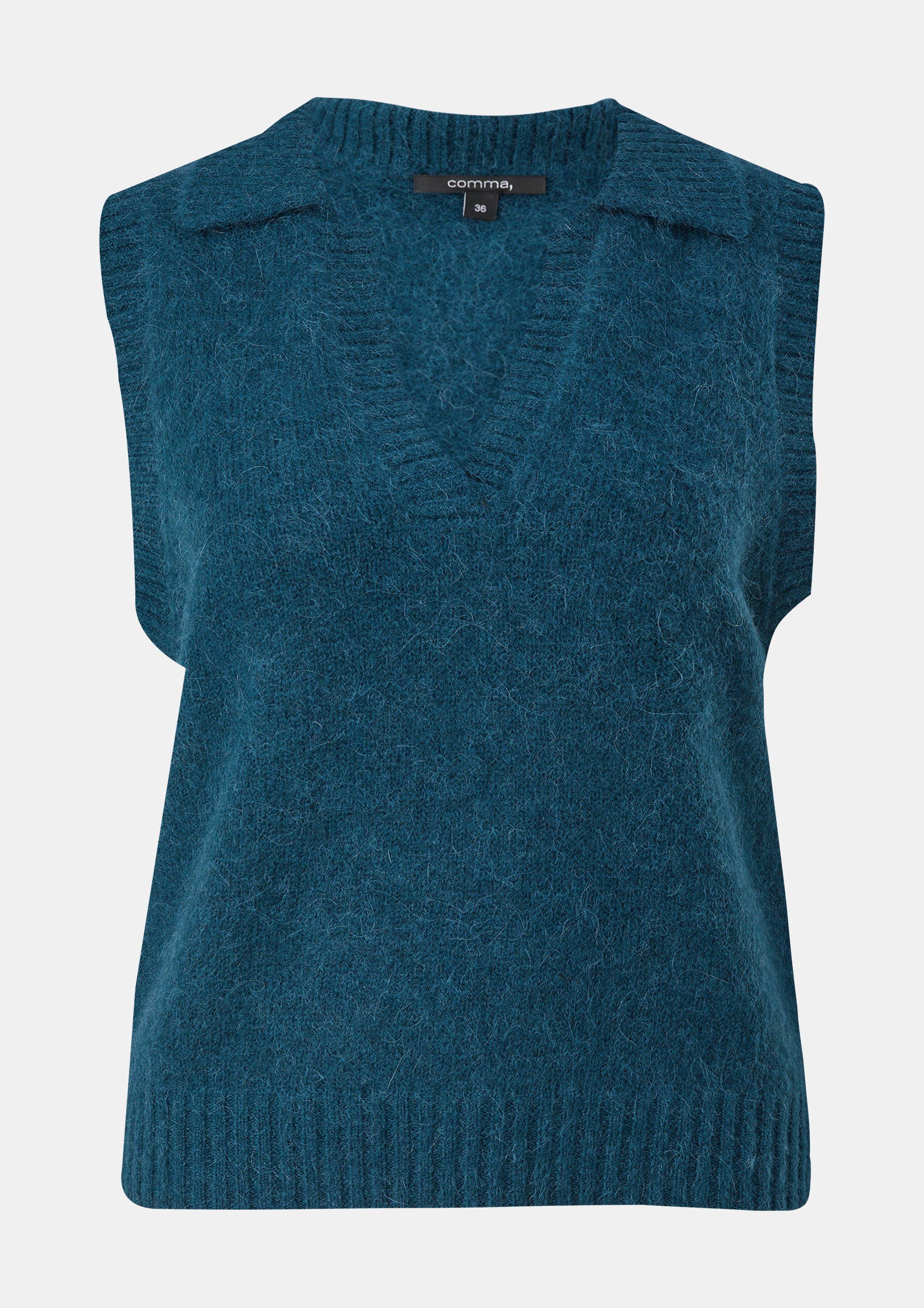 Strickpullunder aus Alpakamix - dunkles türkis