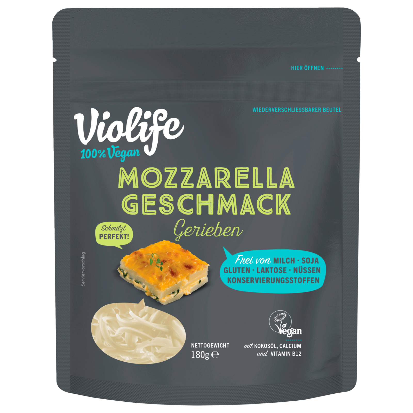 Violife Mozzarella Geschmack gerieben vegan 180g
