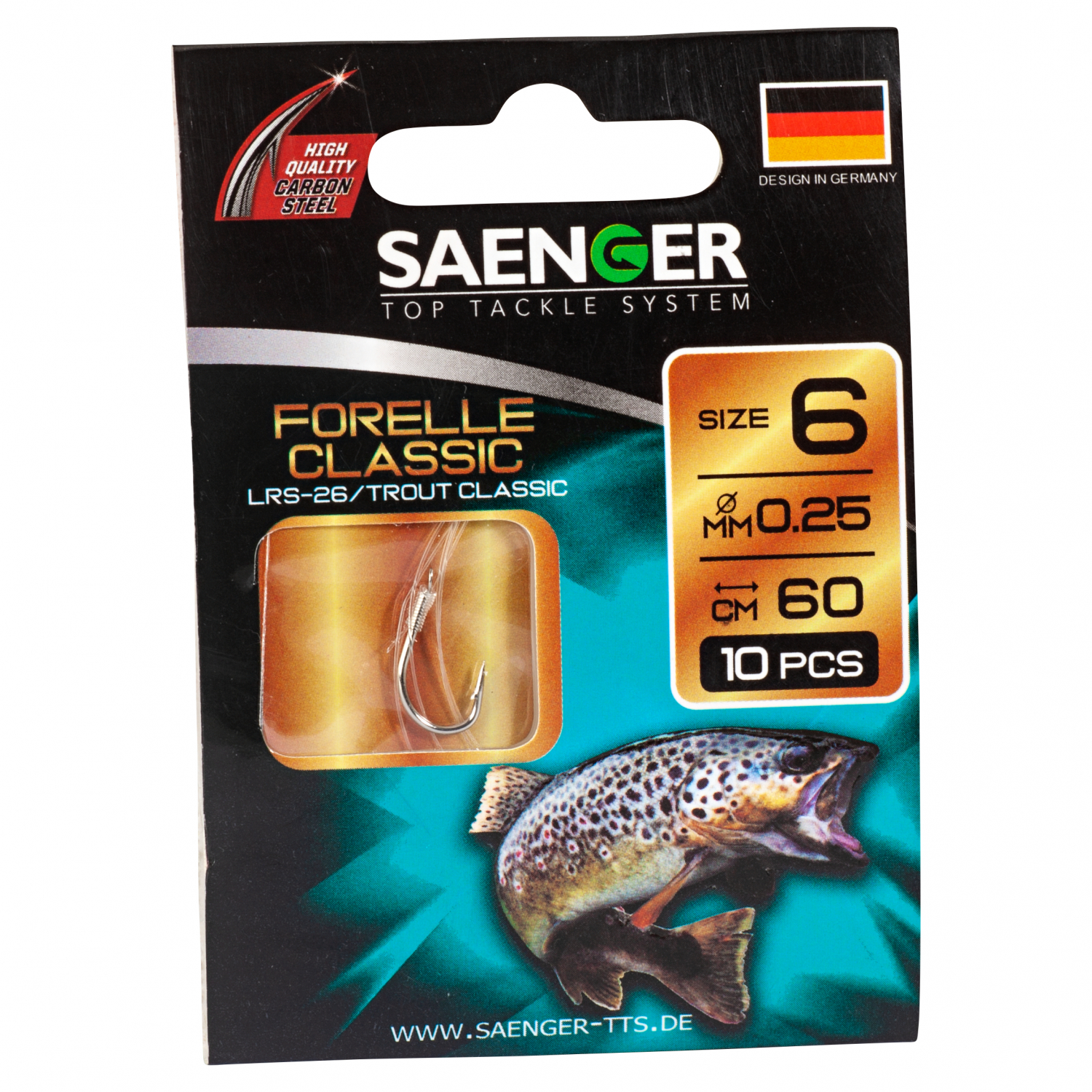 Sänger Zielfisch-Haken, gebunden (Forelle Classic LRS-26)