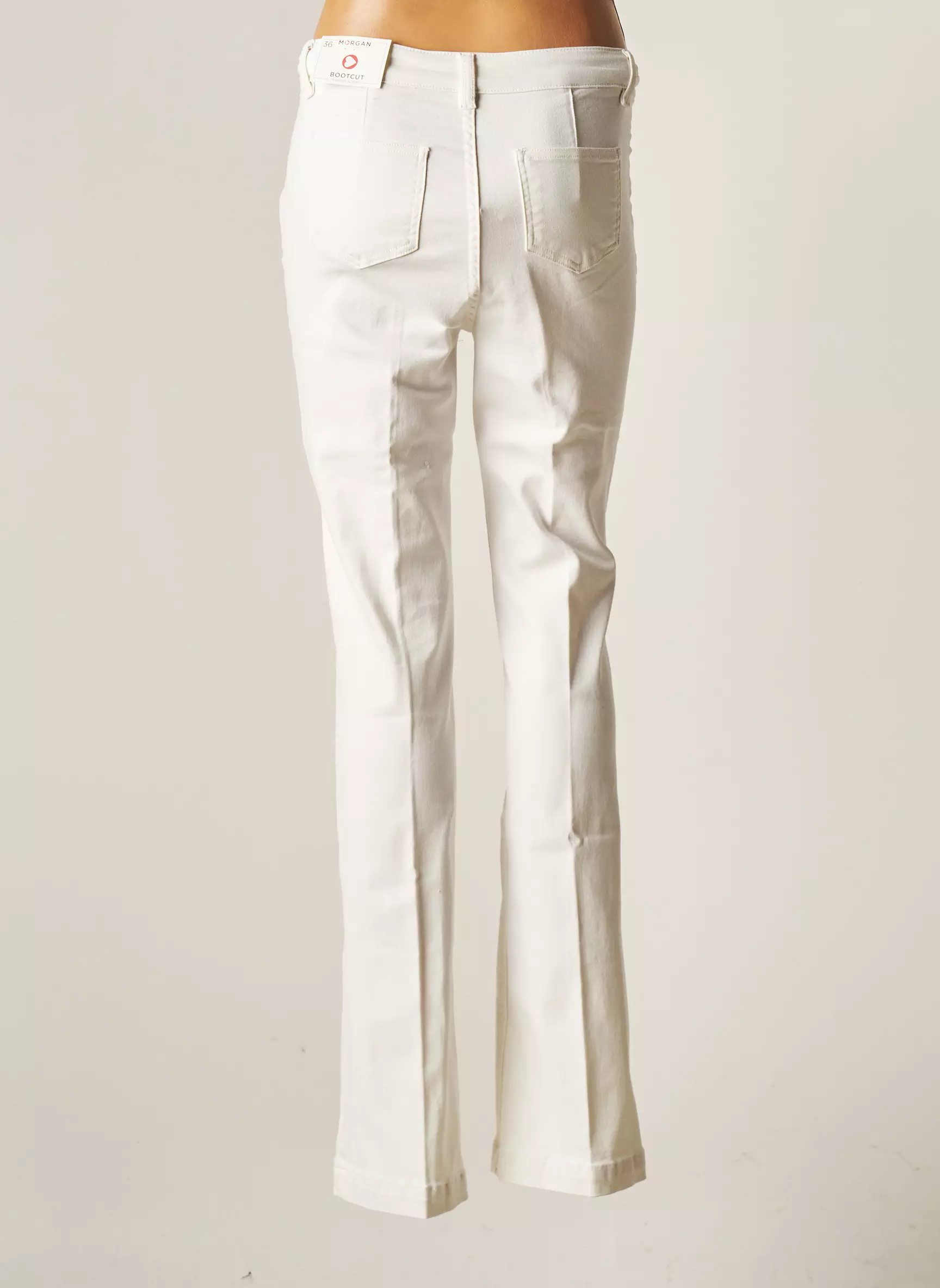 Morgan Pantalons Flare Femme couleur blanc