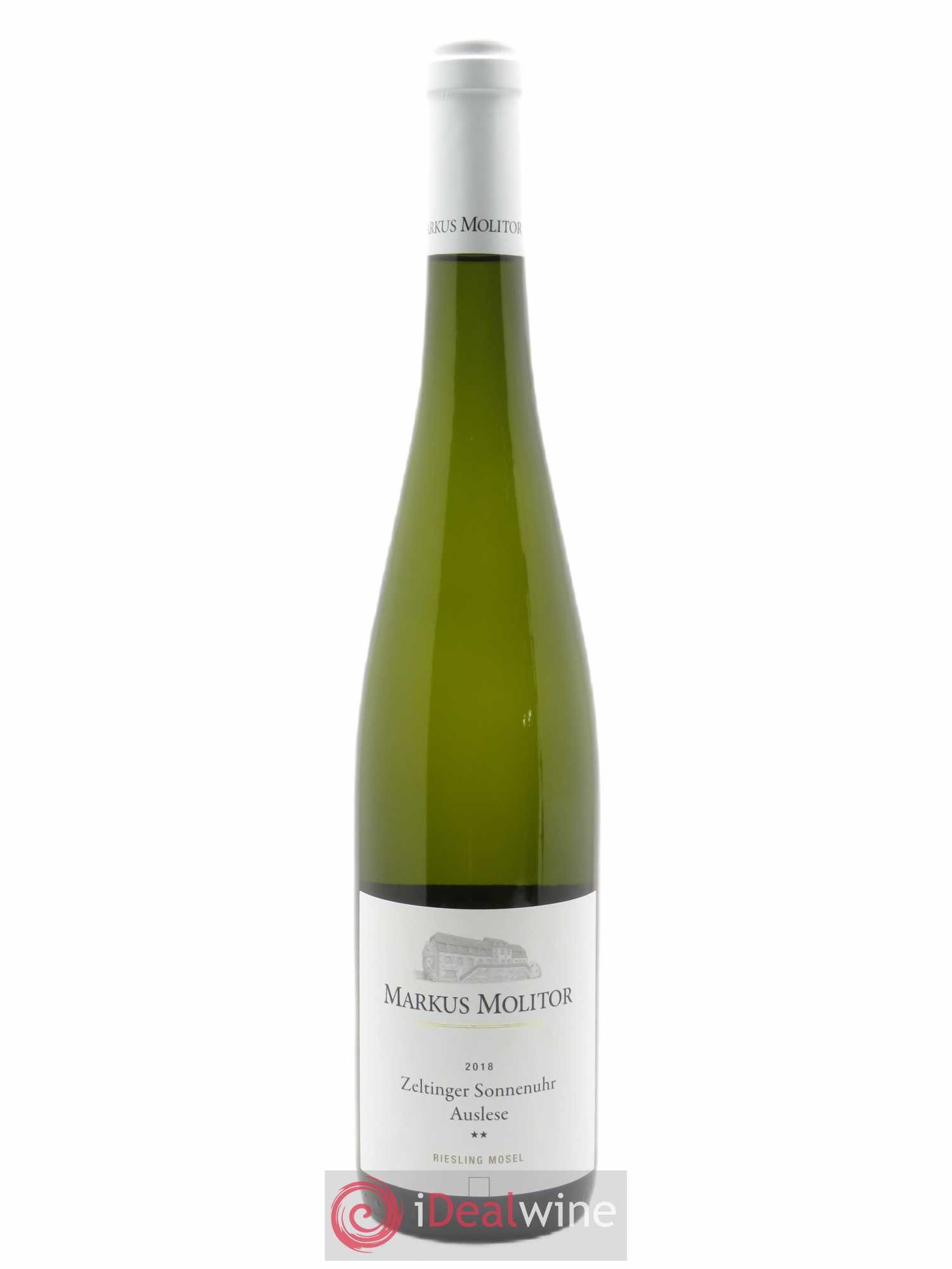Riesling Markus Molitor Zeltinger Sonnenuhr Auslese White Capsule°°  2018 - Lot de 1 Bouteille