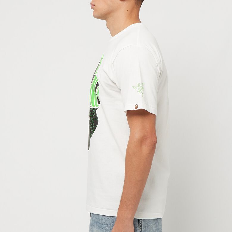 A Bathing Ape x Razer Neon Camo Ape Head Tee white