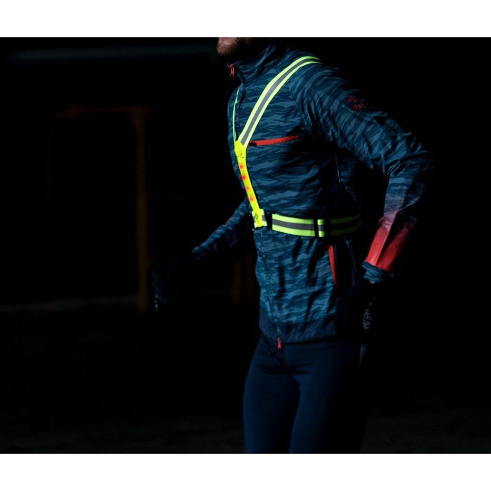 Maclean Warnweste MCE425 LED-Beleuchtung, Vorderseite & Rückseite, 3 Lichtmodi, IPX2, Universal, Unisex