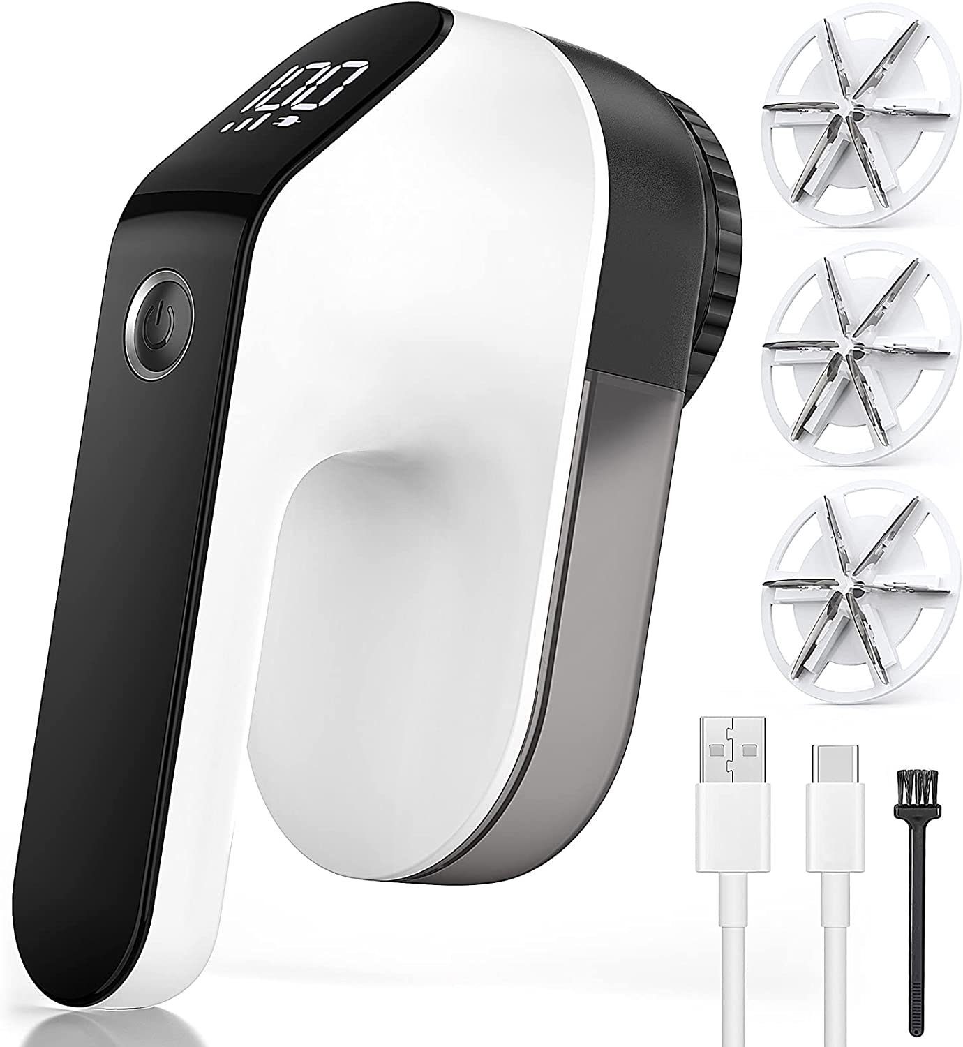 Bedee Fusselrasierer Fusselrasierer Elektrisch,mit LED Anzeigen USB Wiederaufladbar, Fusselentferner Einstellbare 3Fach Geschwindigkeit Fusselfräse