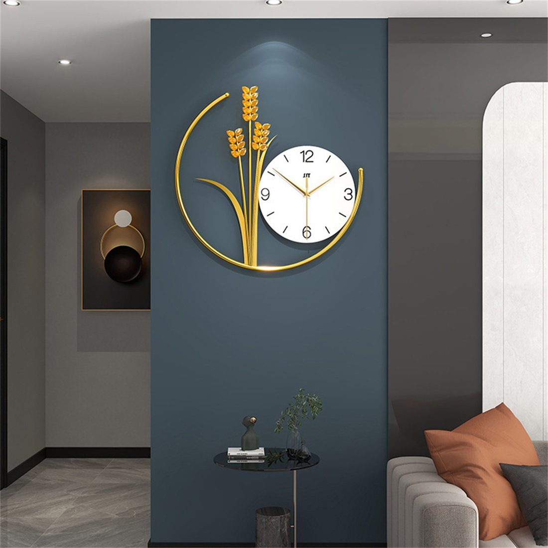 DÖRÖY Wanduhr 45cm Moderne einfache stille Wanduhr, Wohnzimmer Mode Wanduhr, Uhr